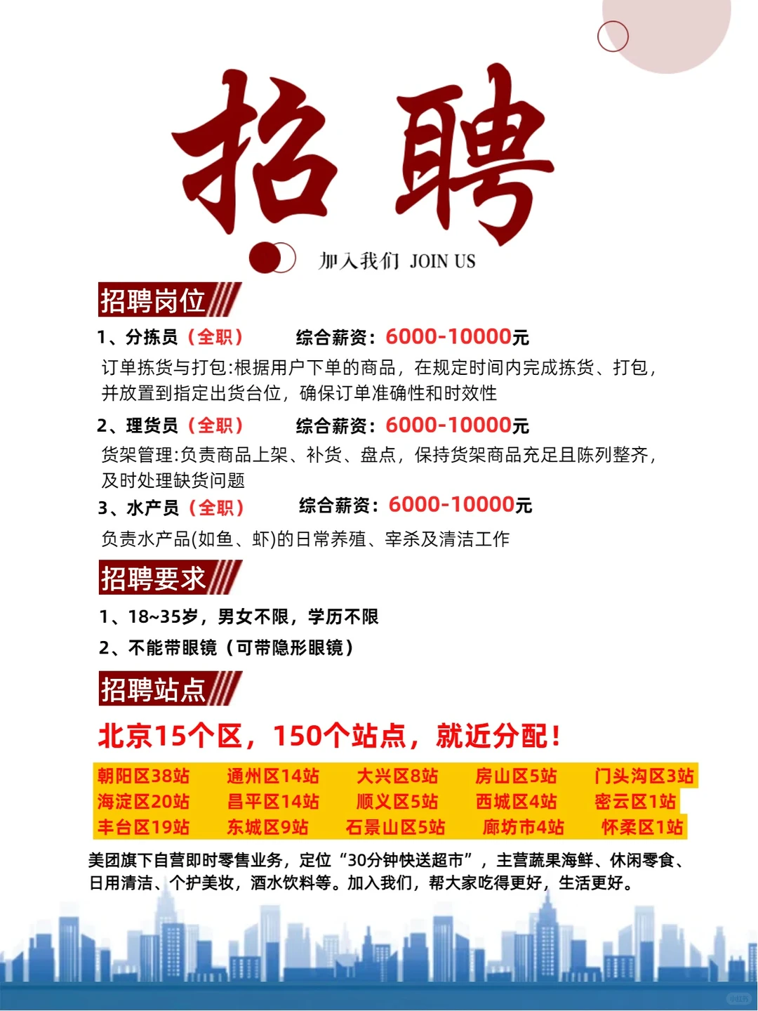 北京月入8000+工作，要来吗？