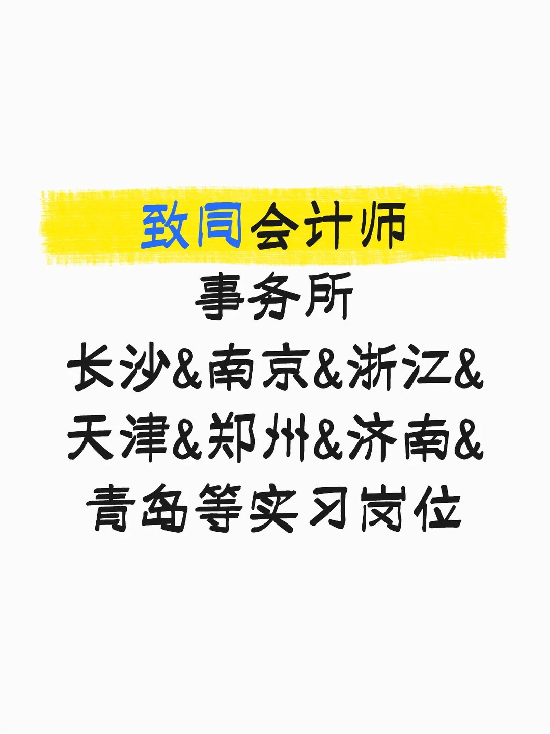 致同会计师事务所审计实习生