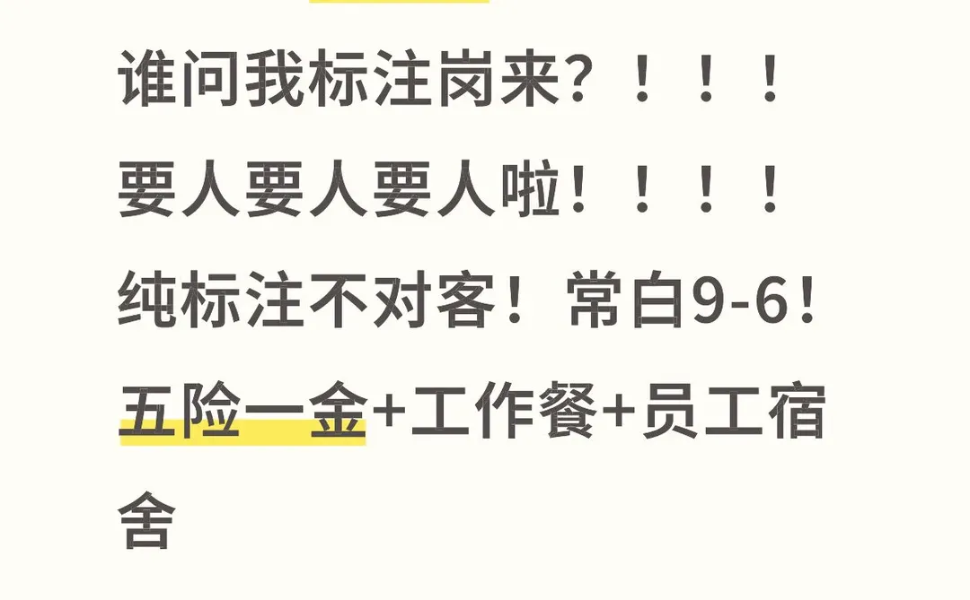 泰安标注岗招人啦！