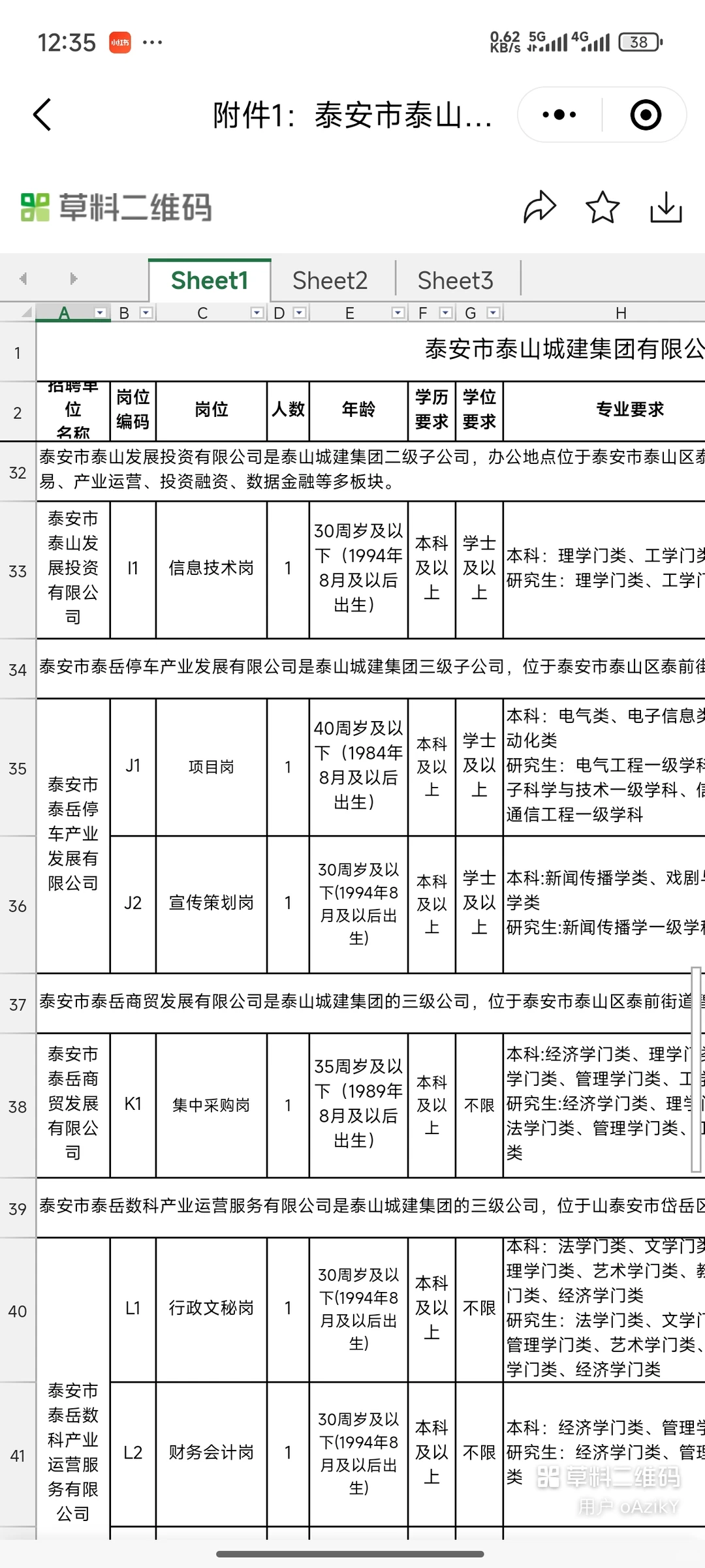 泰山城建集团招聘56人公告