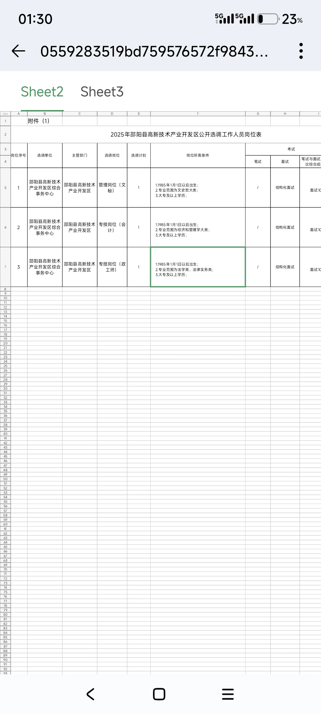 邵阳县高新技术开发区选调来啦