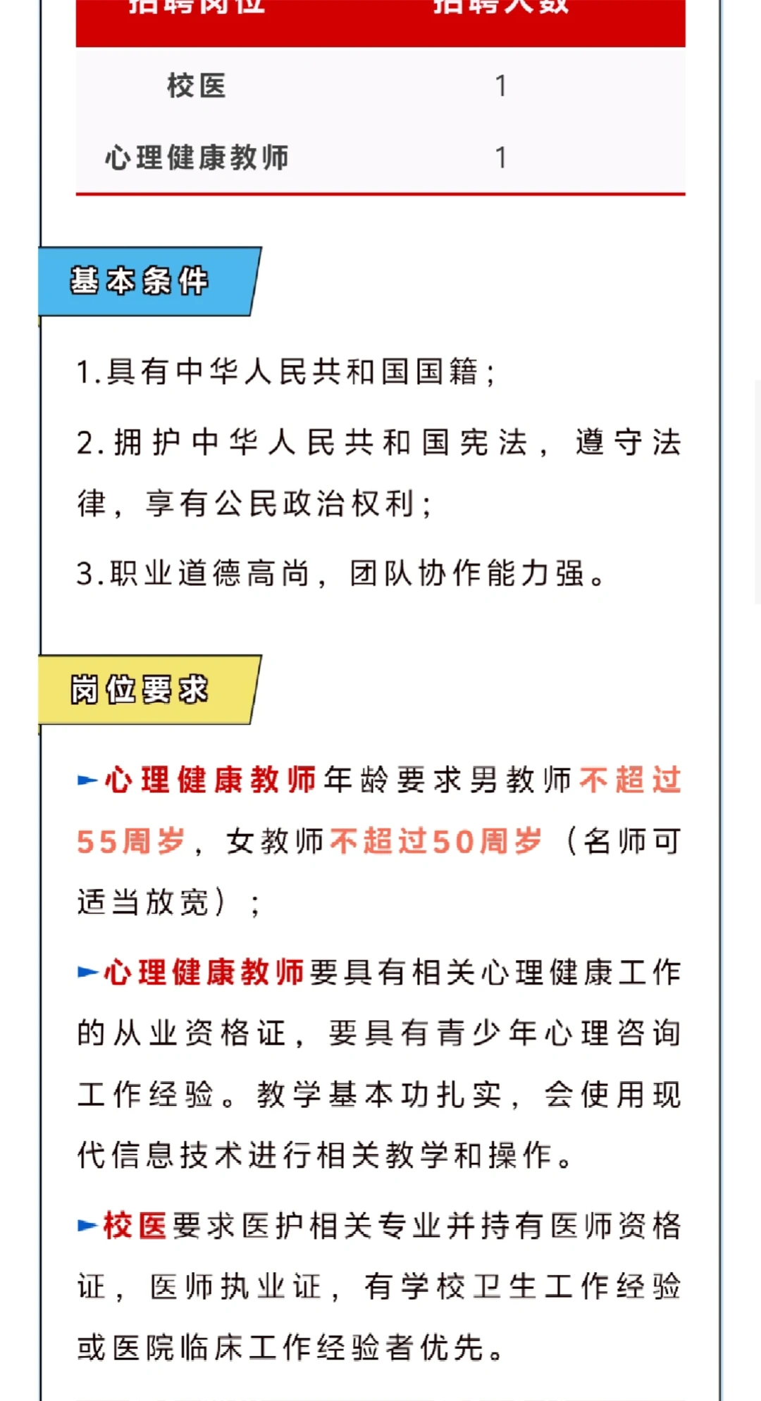 岳阳市洞庭高级中学招聘校医