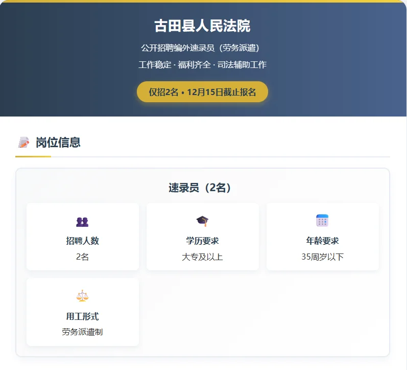 古田县教育局招 10 名紧缺教师！入编 + 房补