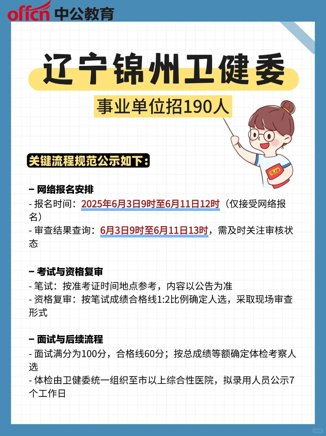 辽宁锦州卫健委事业单位招190人！流程详解