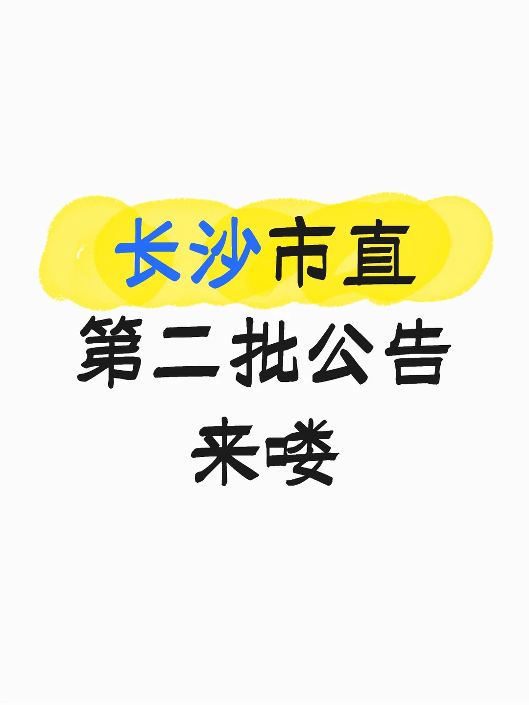 长沙市直第二批公告来喽！！！