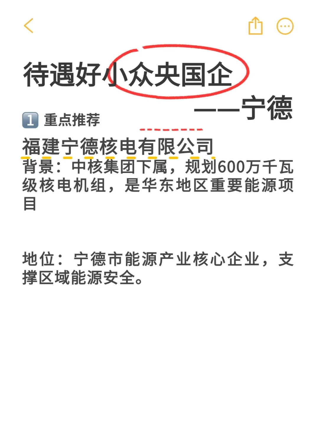 待遇好小众央国企——宁德