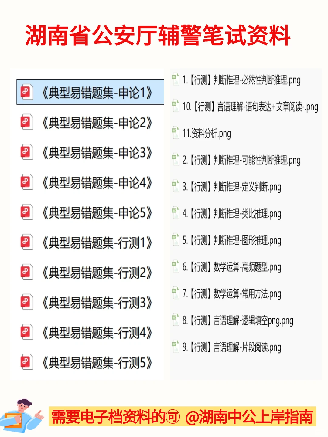 湖南省公安厅辅警18人公告，附笔试资料