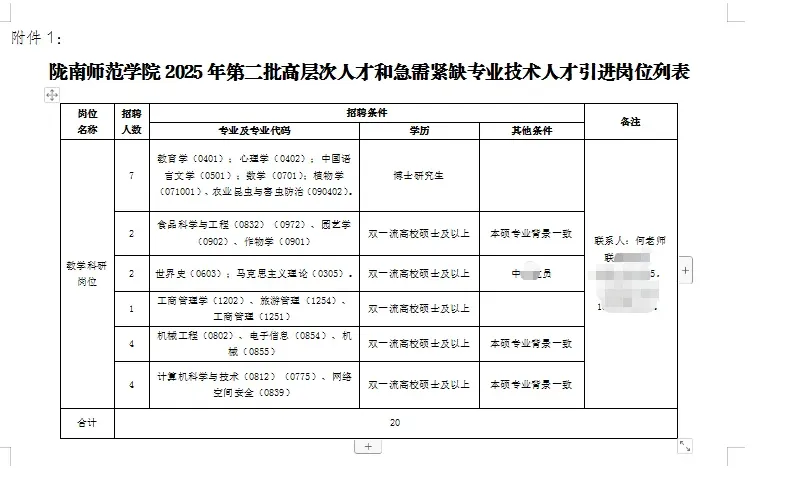 陇南市直人才引进报名通道已开启
