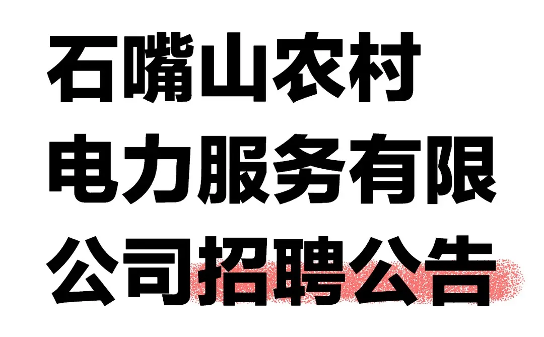 石嘴山农村电力服务有限公司招聘公告
