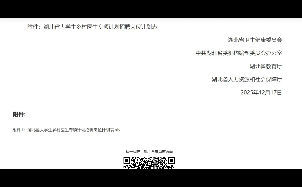 2025年湖北省大学生乡村医生招聘386人