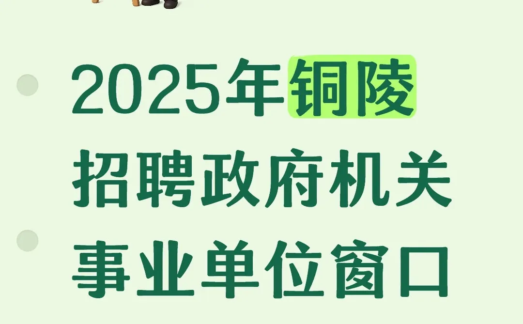 2025年铜陵市招聘政府机关事业单位窗口外派
