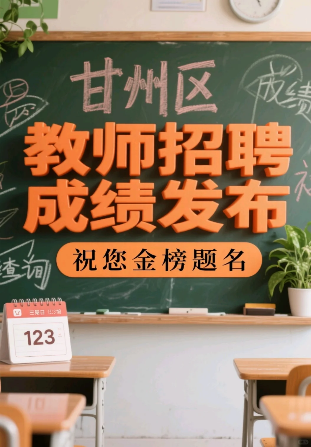 甘州区教招笔试成绩已出