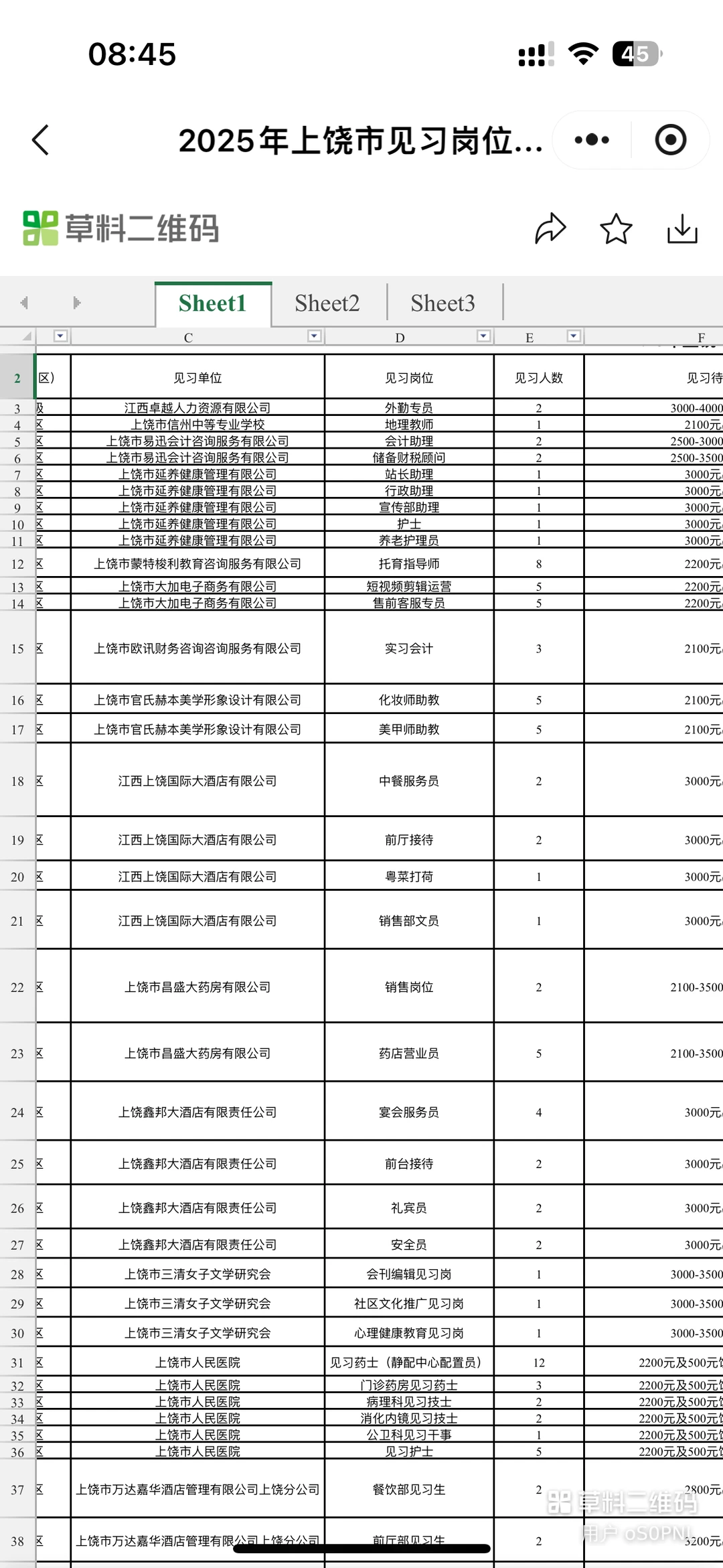 2025年上饶市第四批就业见习岗位来了