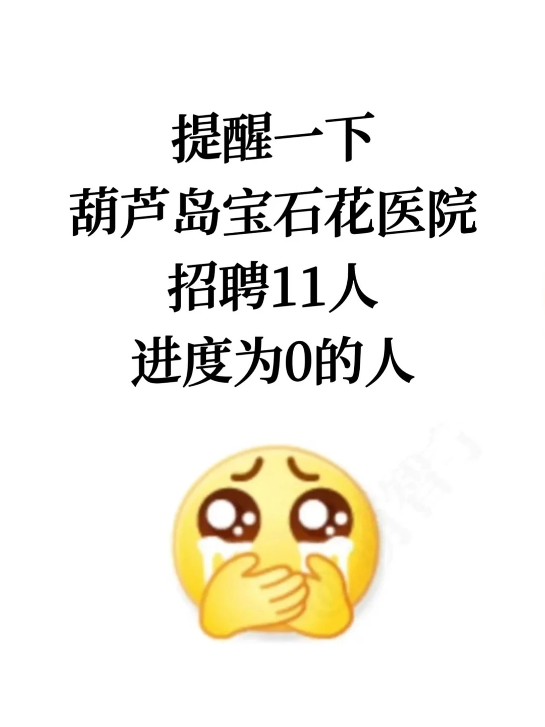 提醒一下:参加葫芦岛宝石花医院招聘的人