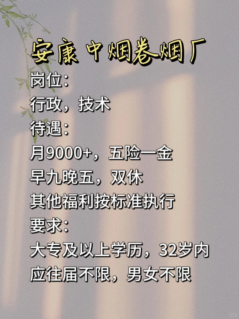 安康有了！旬阳中烟咔咔投8000+还等什么