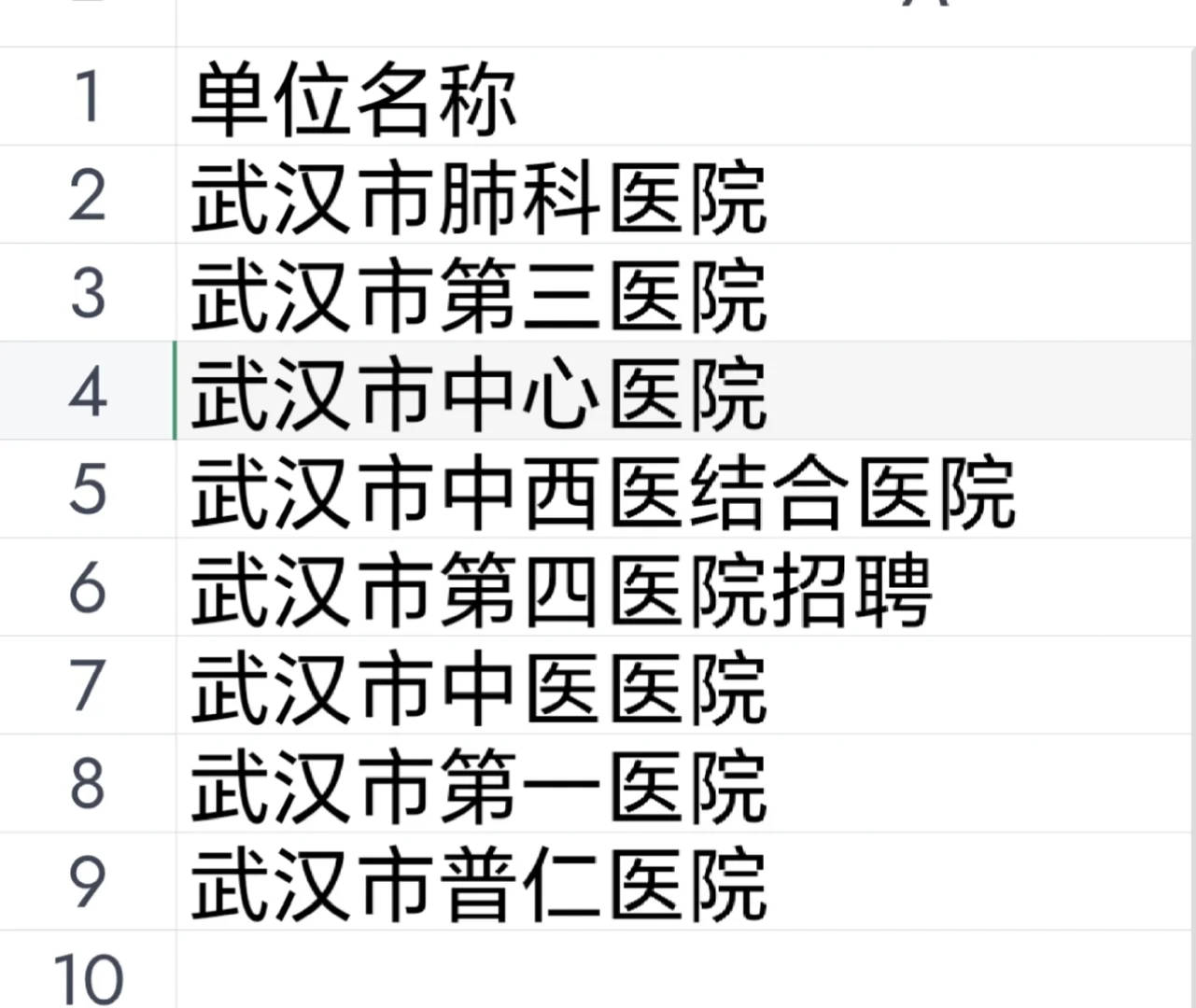 武汉市正在招聘的医院