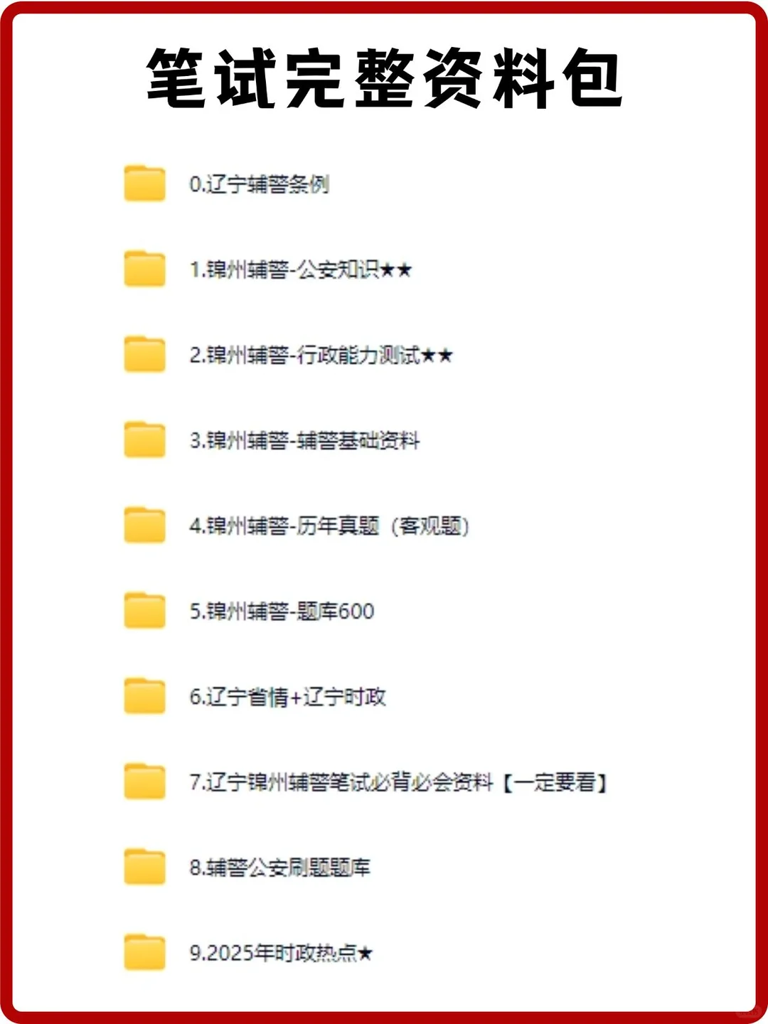 辽宁锦州辅警笔试真题