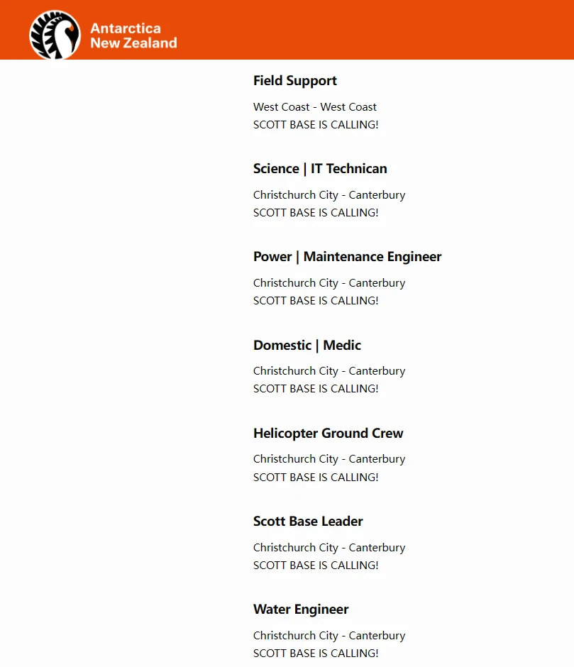 不想朝九晚五？！新西兰南极站正在疯狂招人！