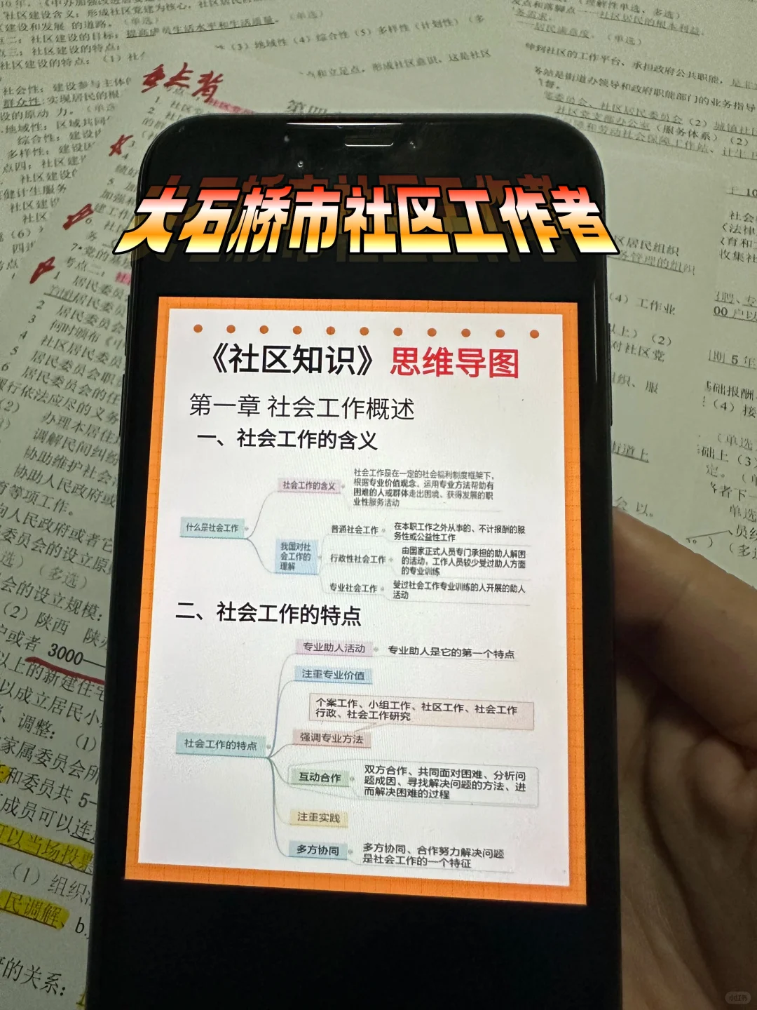 普及下，大石桥市社区工作者，就这几页，熬夜背