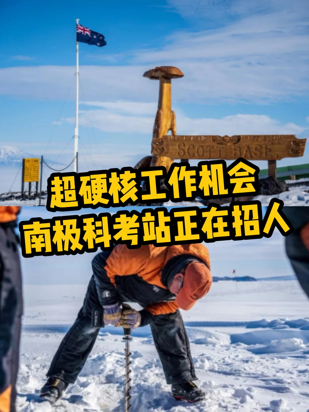 不想朝九晚五？！新西兰南极站正在疯狂招人！