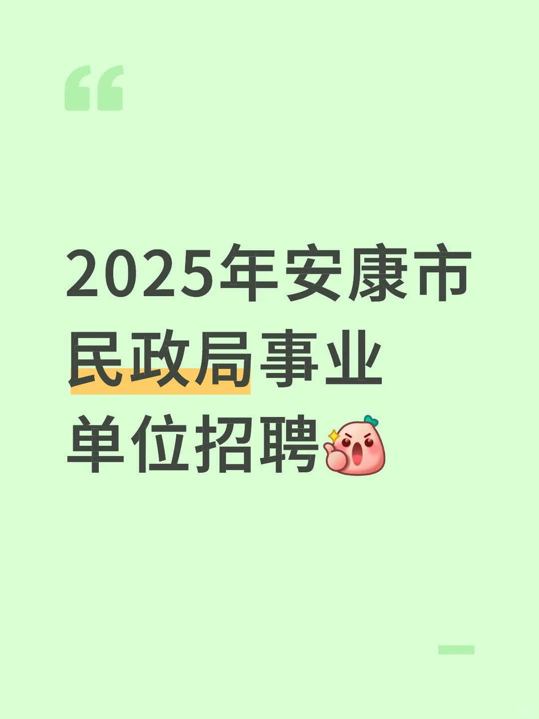 25年安康市民政局事业单位招聘啦。