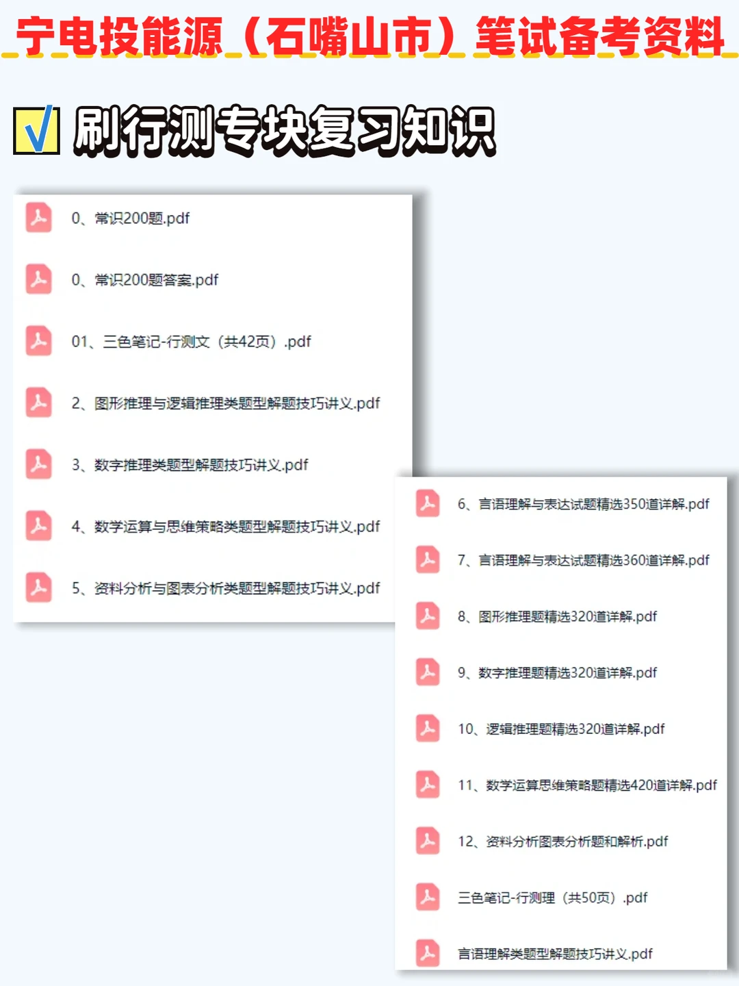 宁电投能源（石嘴山市）笔试内容 命中率89%