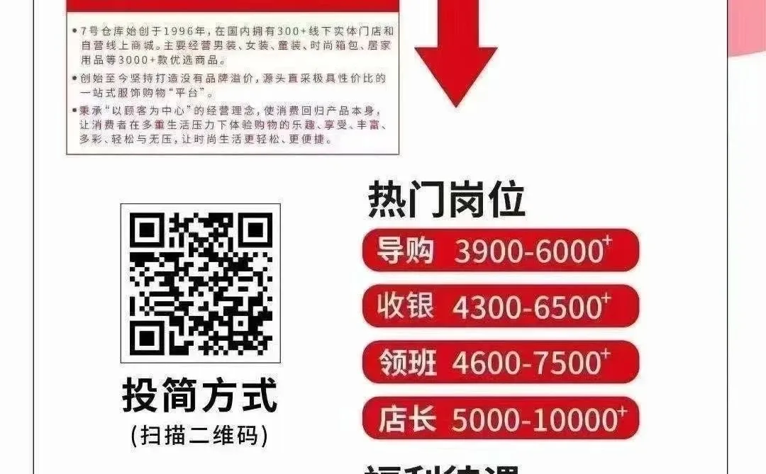 7号仓库🔥招人中~