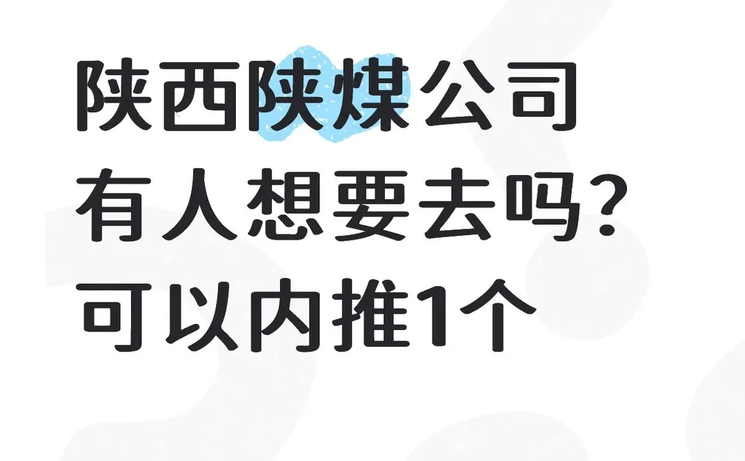 陕煤有人想要去吗？