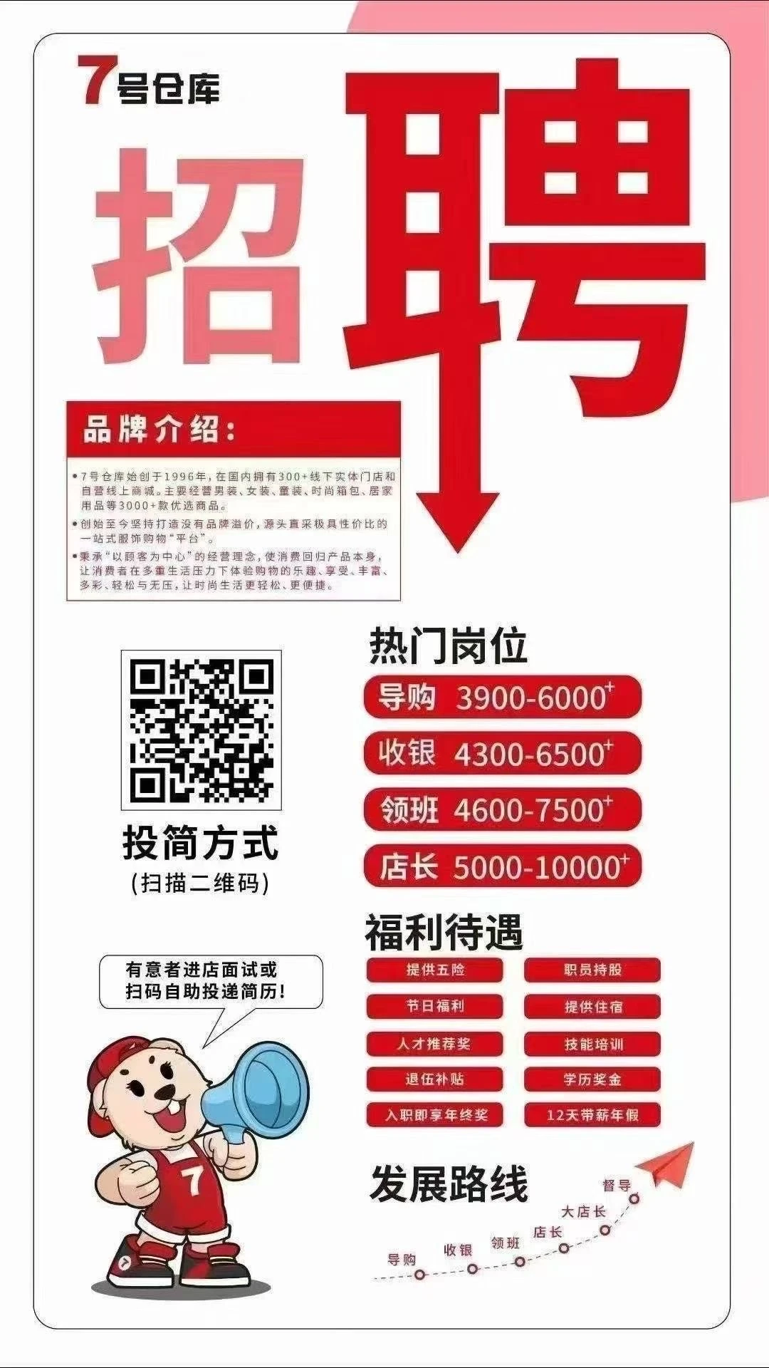 7号仓库🔥招人中~