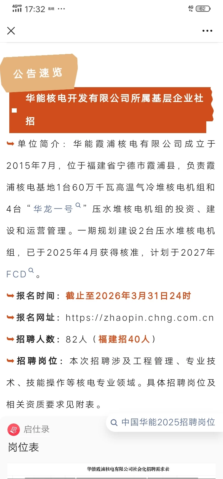 国企招聘啦82人，福建40人