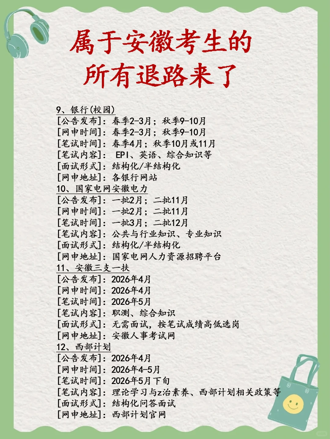 属于安徽考生的所有退路来了🔥🔥🔥