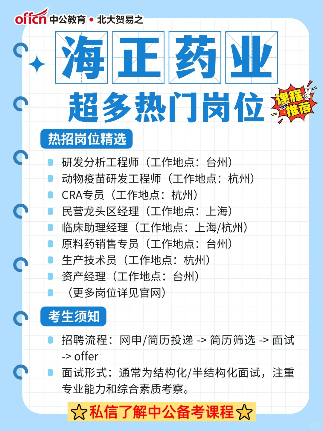 浙江名企海正药业招人！国企待遇，多地可选