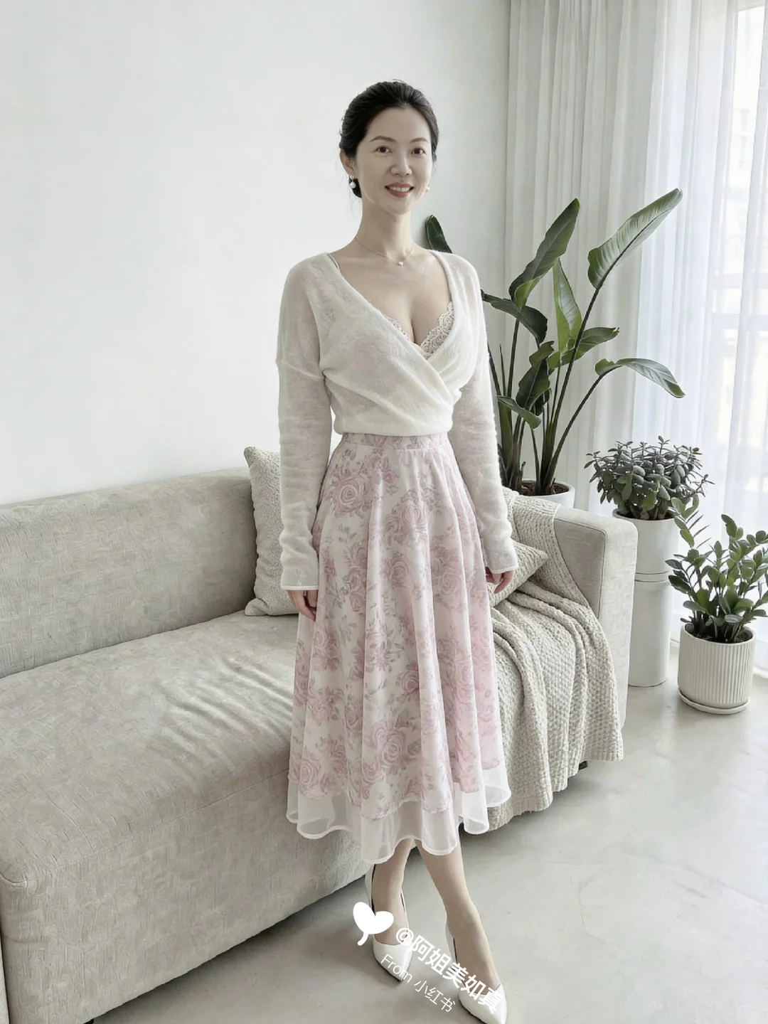 家里有地暖🏠，毛衣随便穿～