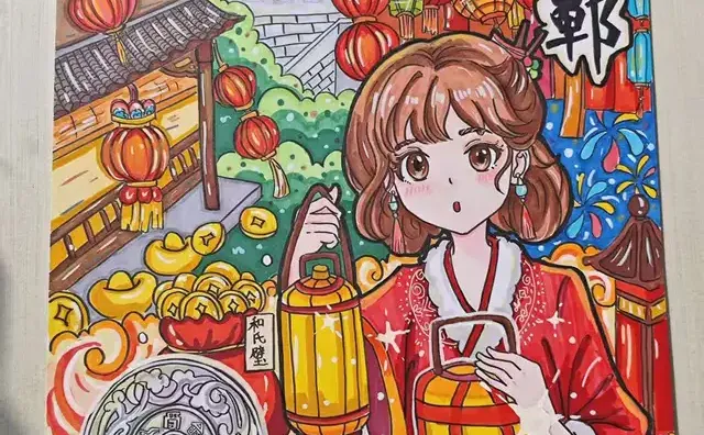 定制｜“新春的画卷”参赛作品绘画🎨～