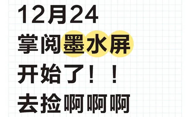 12月24 掌阅墨水屏