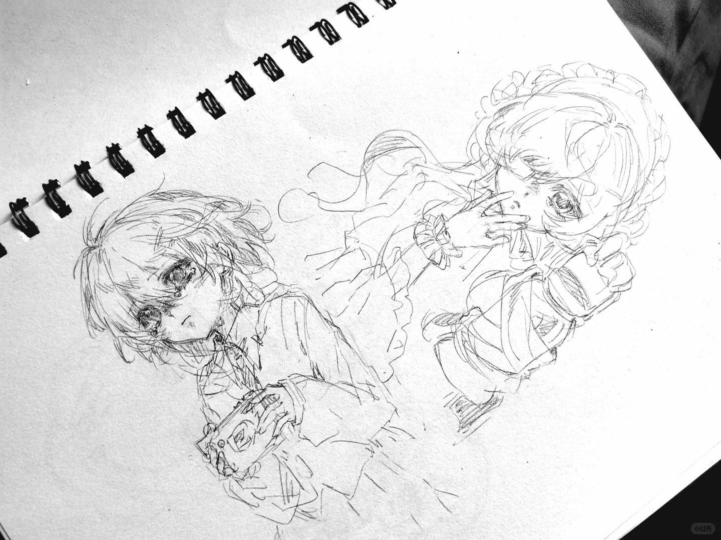 为啥这么热衷于盗这几张，高清原图送你们了要不要？手绘 铅笔稿 草稿流 摸鱼