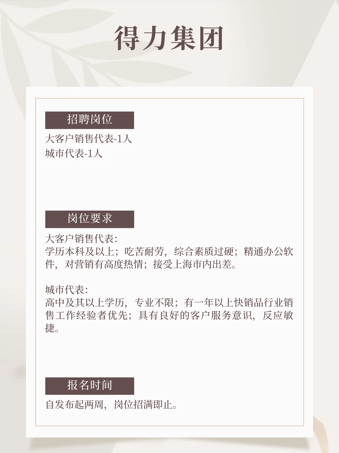 今日招聘（2025.12.17）