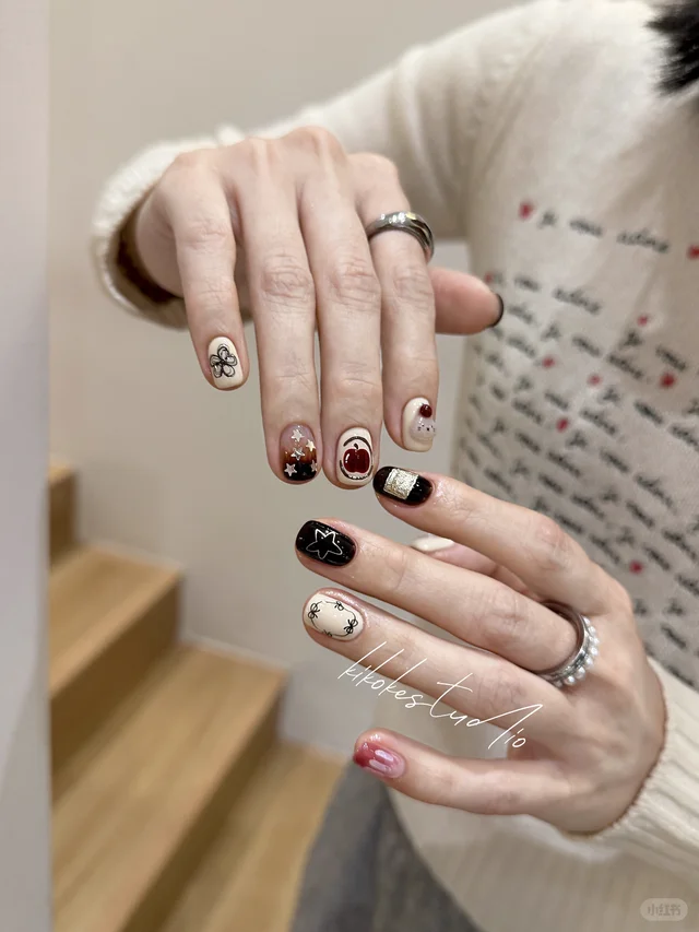 🍒🐄🍪🌟奶呼呼的～｜绍兴美甲