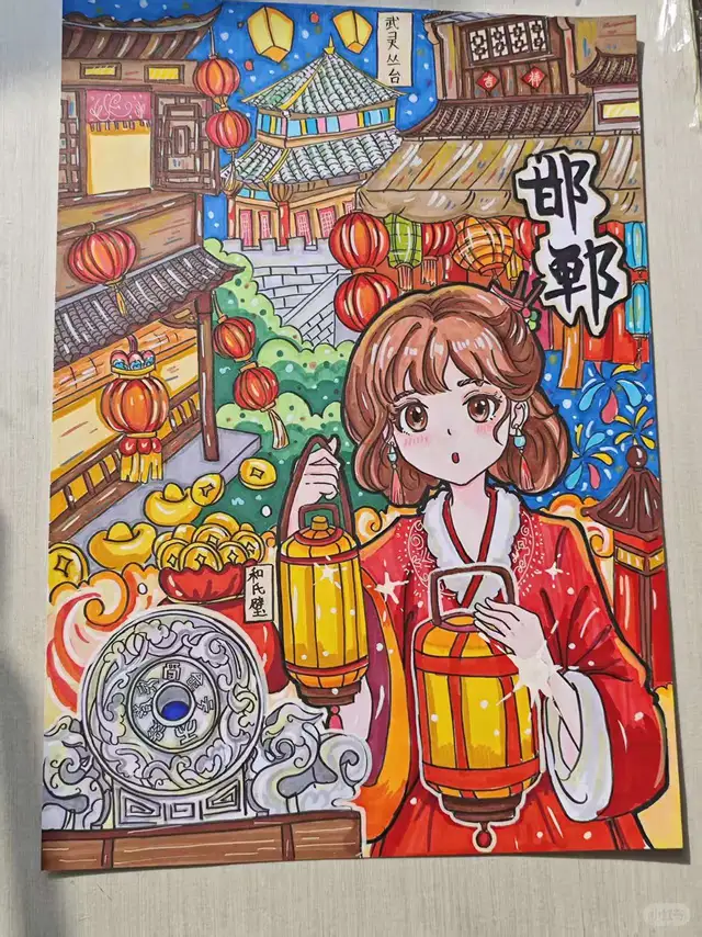 定制｜“新春的画卷”参赛作品绘画🎨～