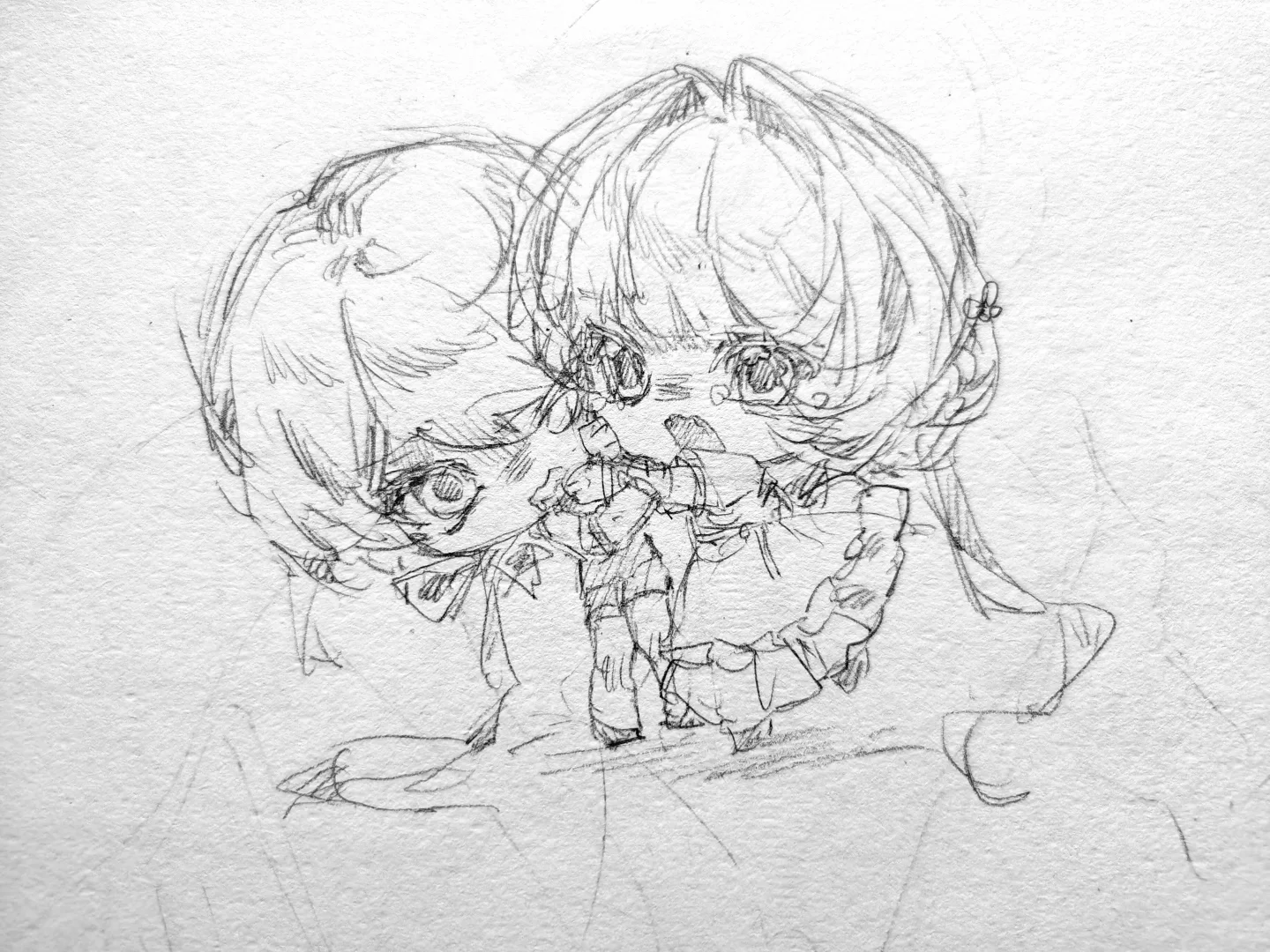 为啥这么热衷于盗这几张，高清原图送你们了要不要？手绘 铅笔稿 草稿流 摸鱼