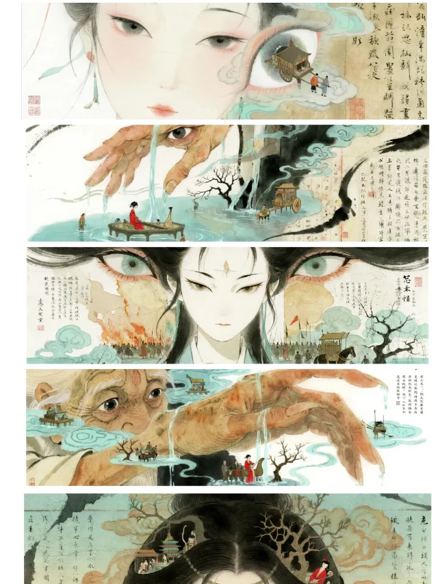 一些很有想法的聊斋构图AI实验，伟大！