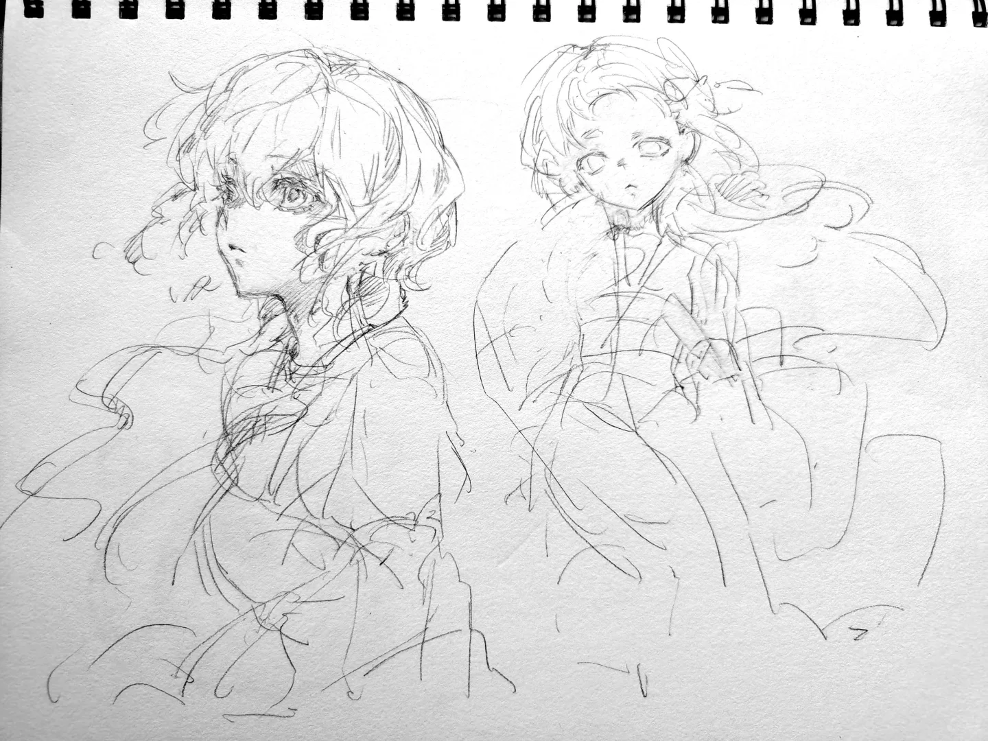 为啥这么热衷于盗这几张，高清原图送你们了要不要？手绘 铅笔稿 草稿流 摸鱼