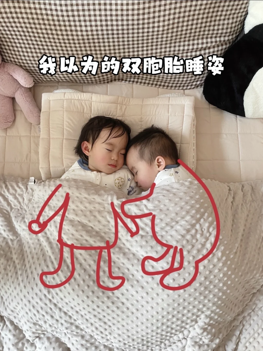 龙凤胎｜我以为的睡姿🆚实际上的睡姿