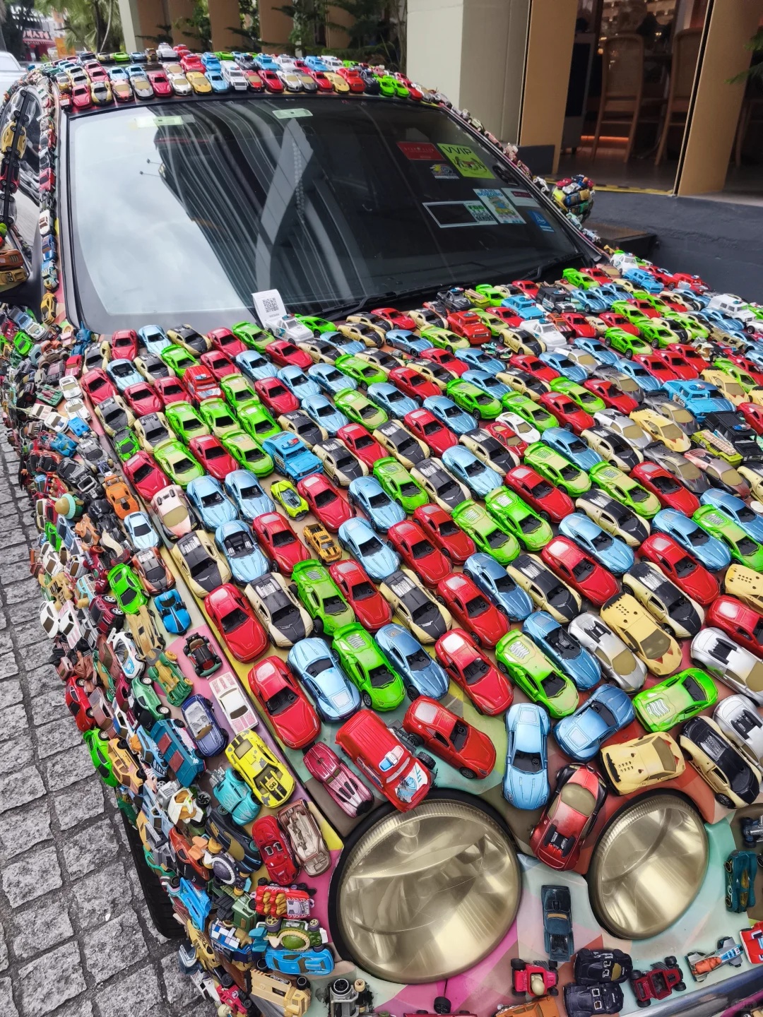 被这辆车可爱到了😍