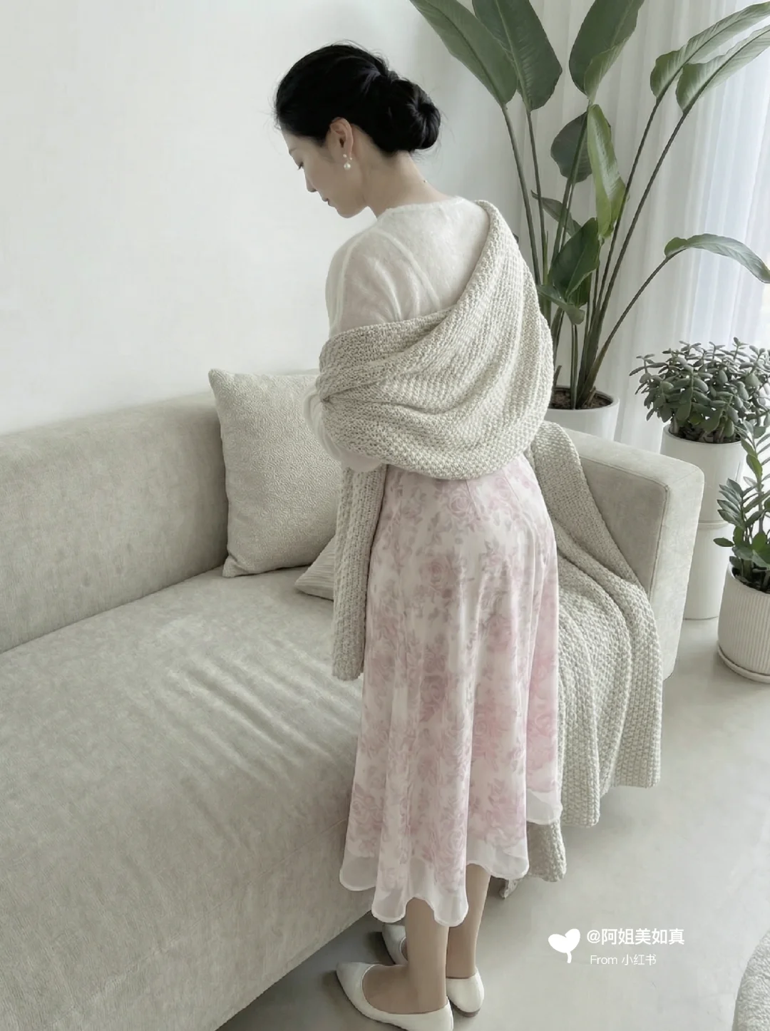 家里有地暖🏠，毛衣随便穿～