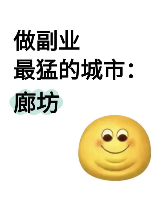 做副业最猛的城市：廊坊