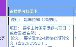 西南民族大学人才引进首聘期考核要求