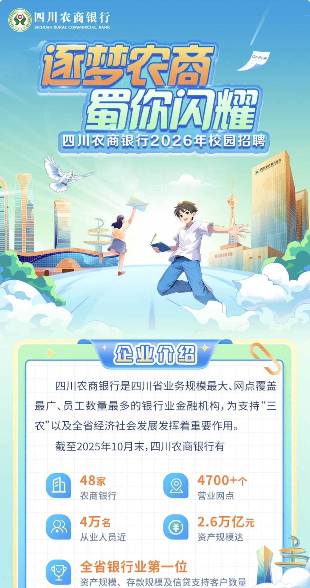 四川农商银行2026年校园招聘公告