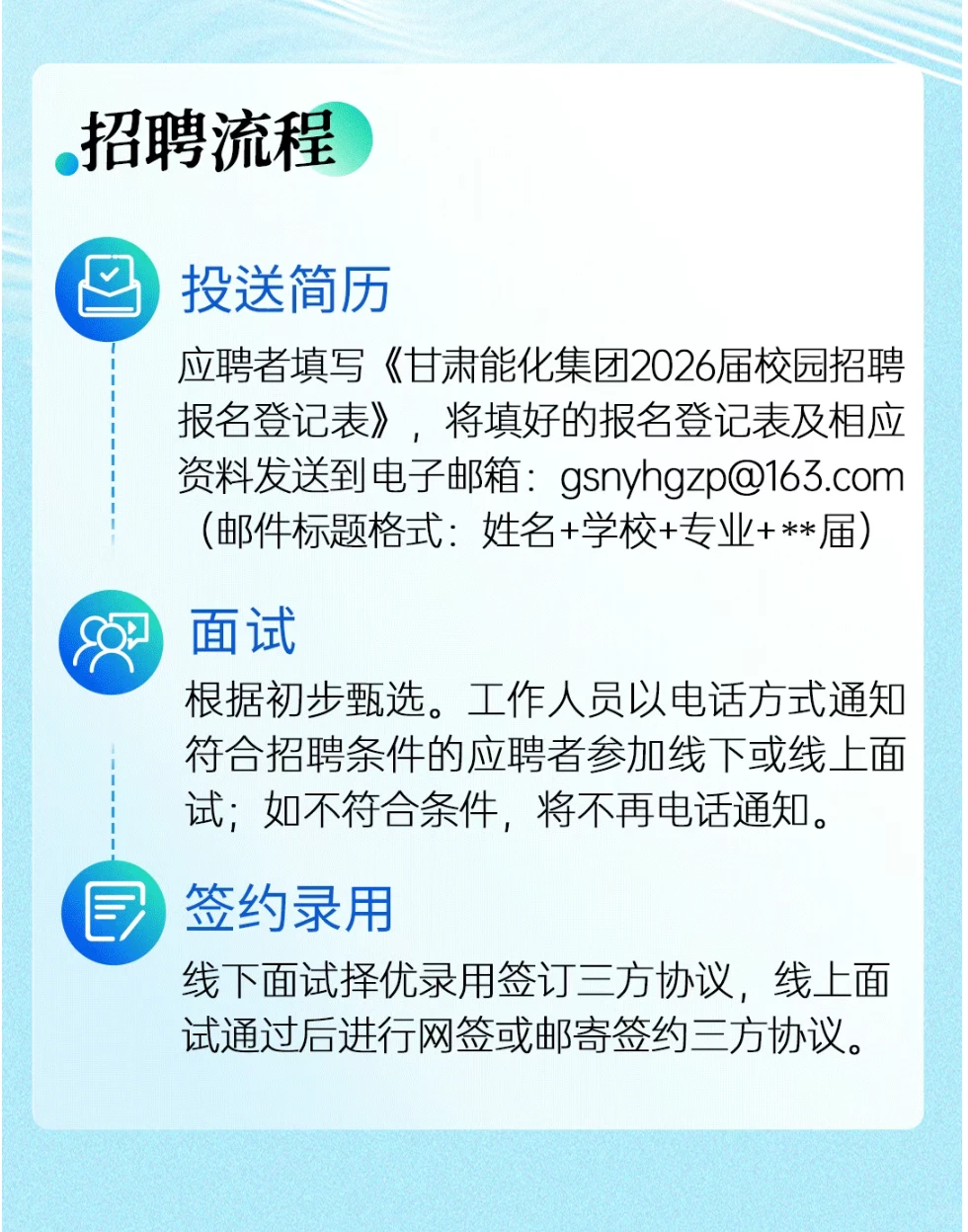 甘肃能源化工2026校招开启！