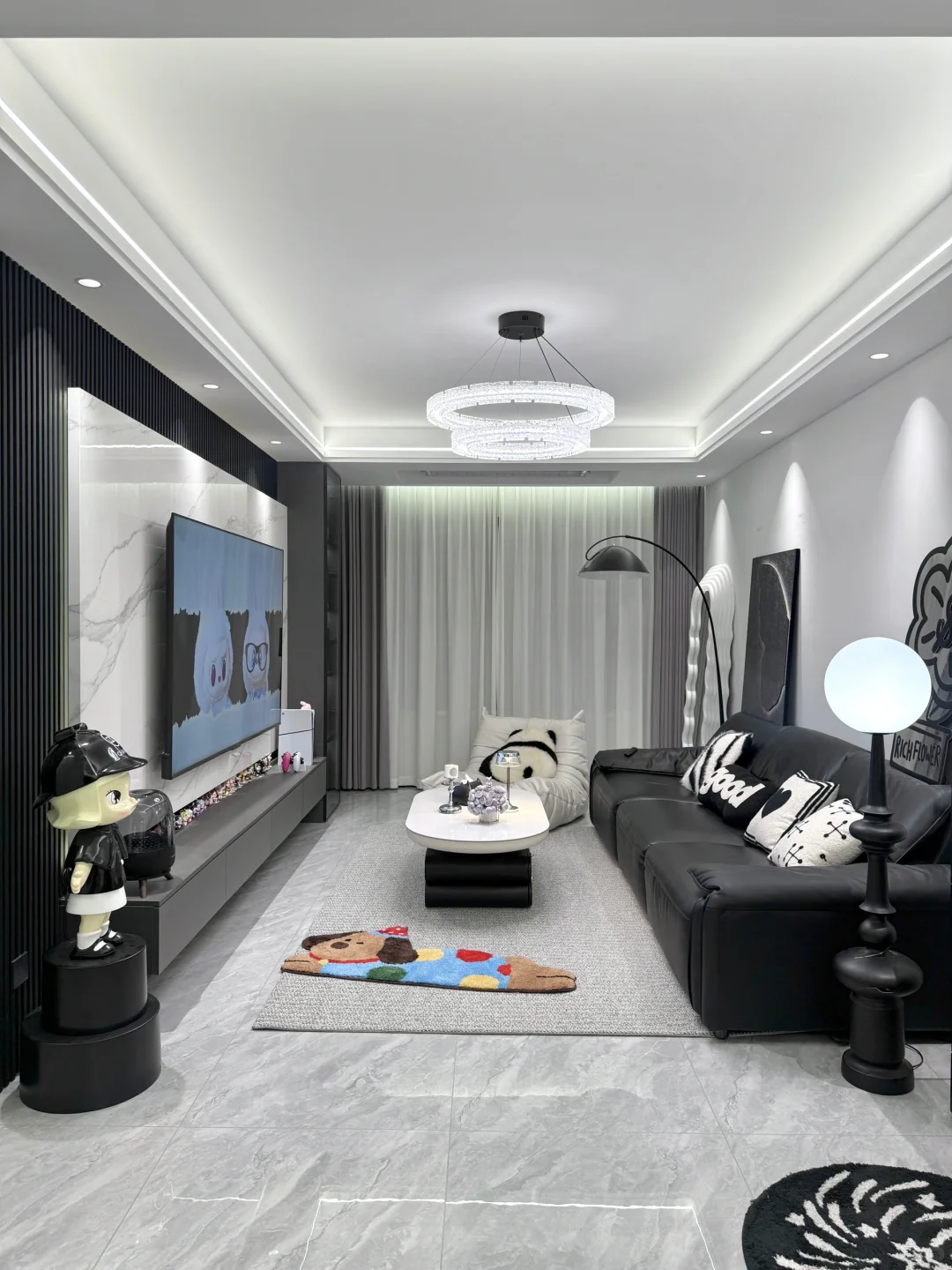 穷装就复制我家吧，10w硬装的74㎡黑白灰小家